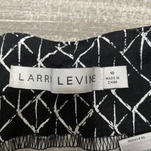 Larry Levine Pants Women’s Size 10 Black & White Pull On Pants - Picture 5 of 10